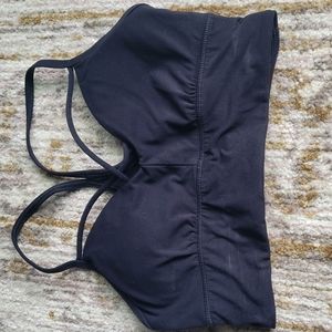 Black Paragon strappy sports bra